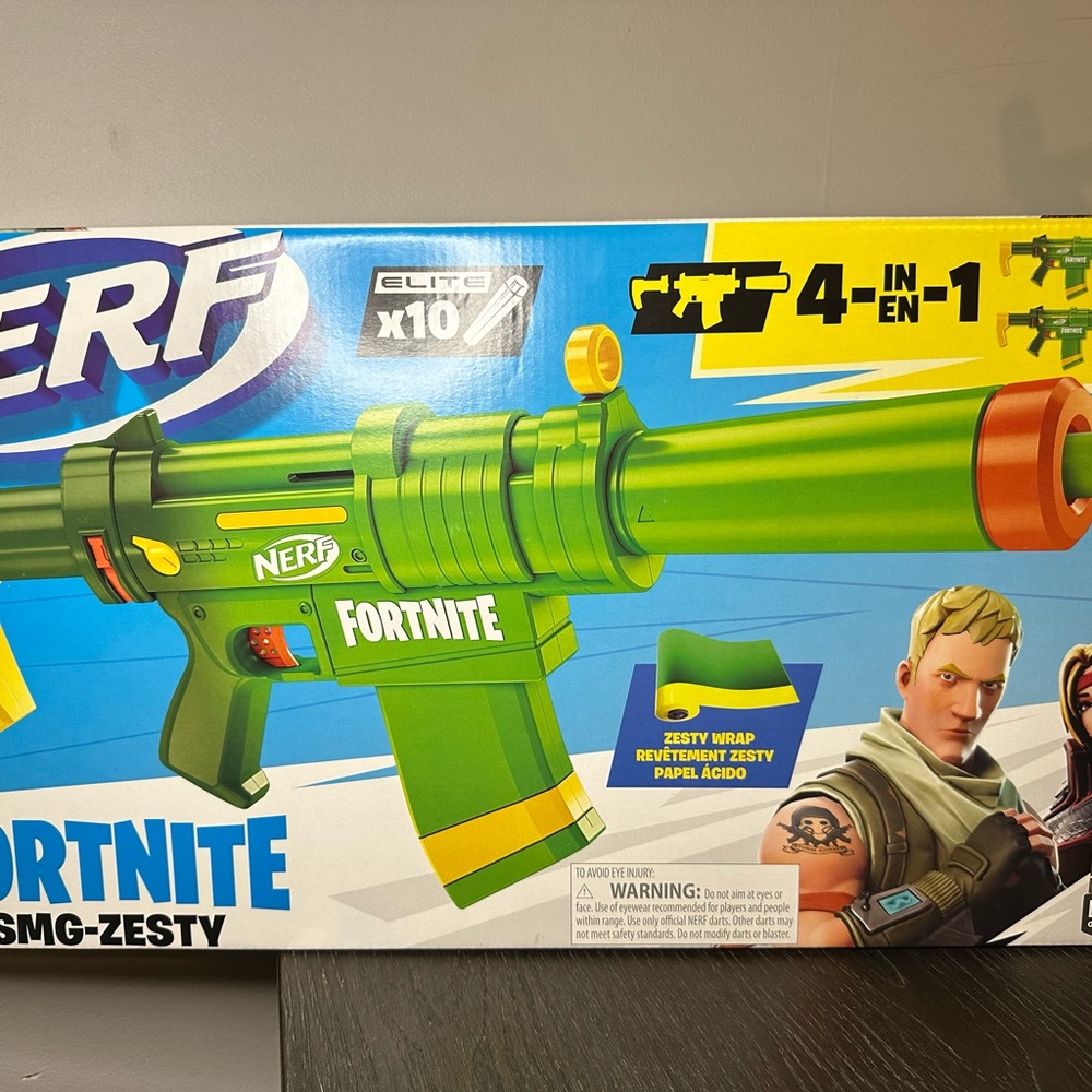 Nerf Fortnite SMG-Zesty Blaster - Green and Yellow